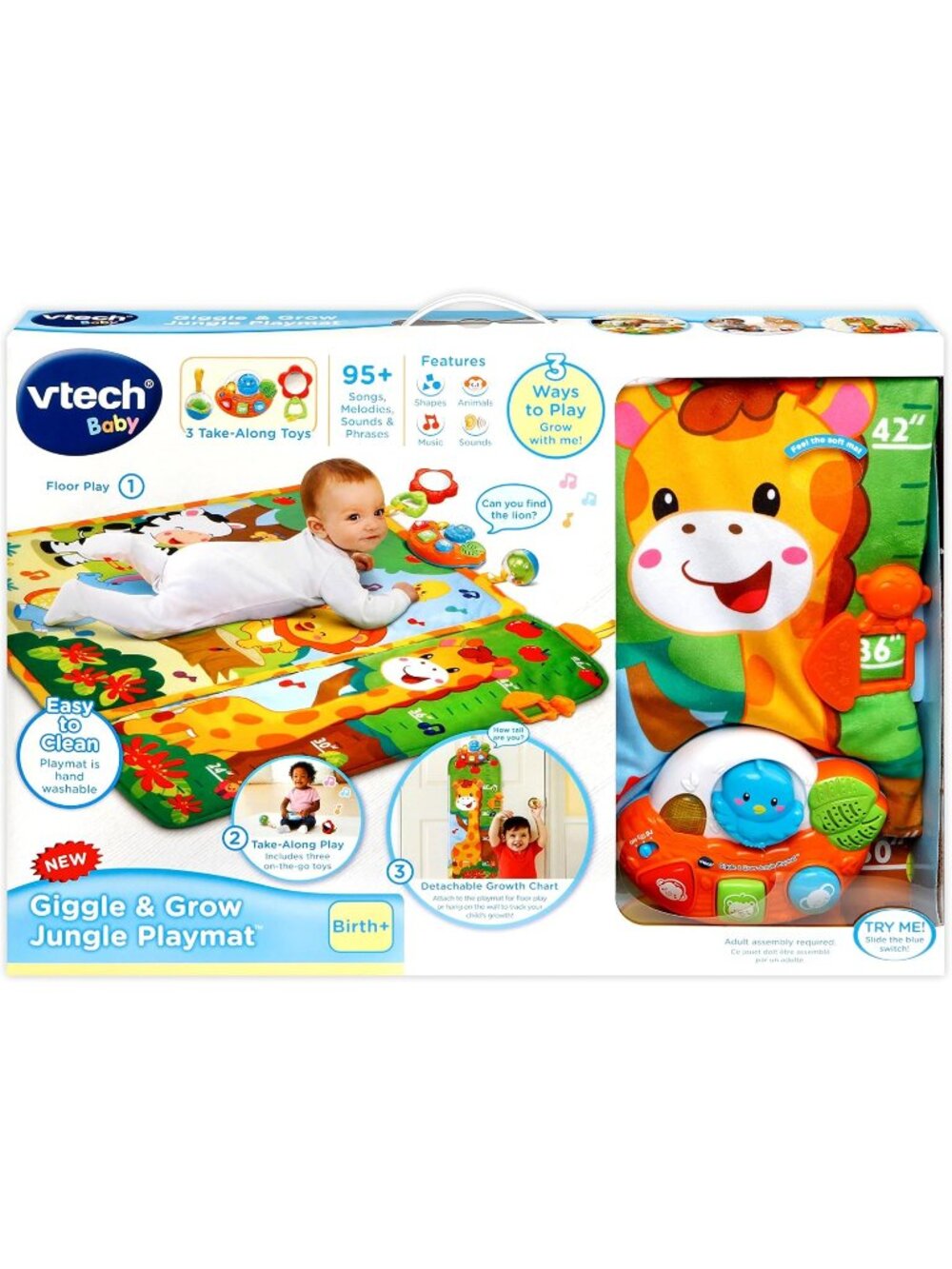 VTech Giggle & Grow Jungle Playmat Baby Gym Activity Center (English) New in Box